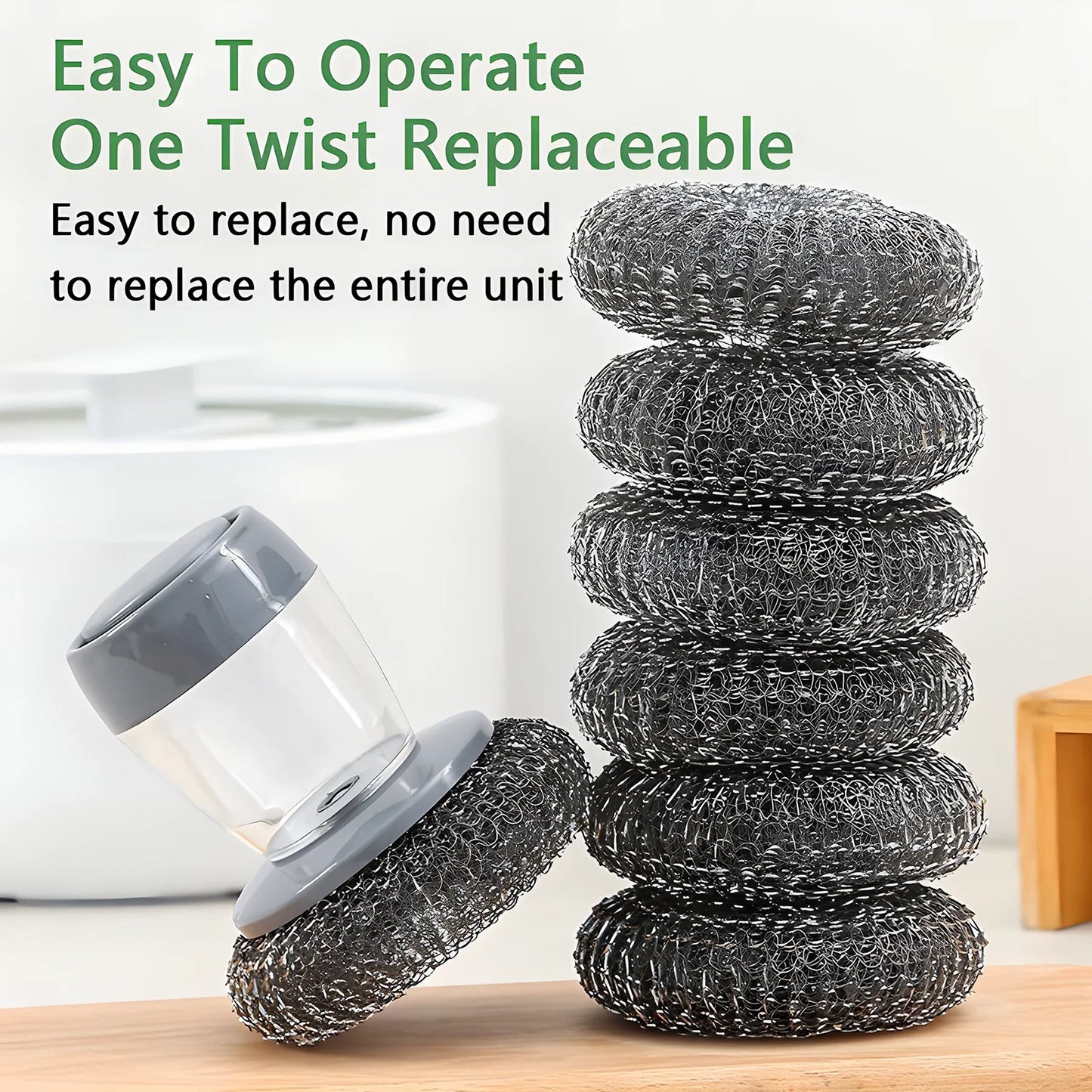 Scrubber Dishes Dispenser Brush